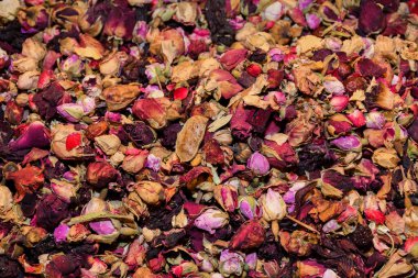 İstanbul 'da çeşitli çay ve baharatlar Türkiye' de ve Grand Bazaar 'da