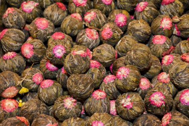 İstanbul 'da çeşitli çay ve baharatlar Türkiye' de ve Grand Bazaar 'da