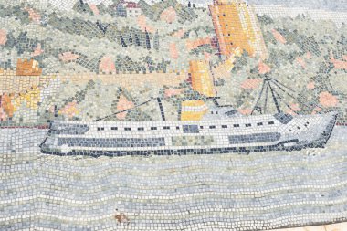 Türk renk desenli mozaik, caminin grafiksiz deseni