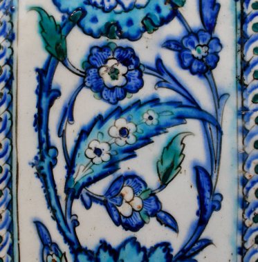 Çiçek süsleme deseni. Geleneksel Arapça kusursuz süs. Vektör. Geçmişi. İznik