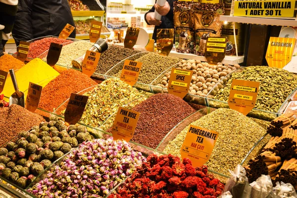 Egyptische Bazaar Spice Bazaar Istanbul Turkije Een Van Grootste Bazaars — Stockfoto