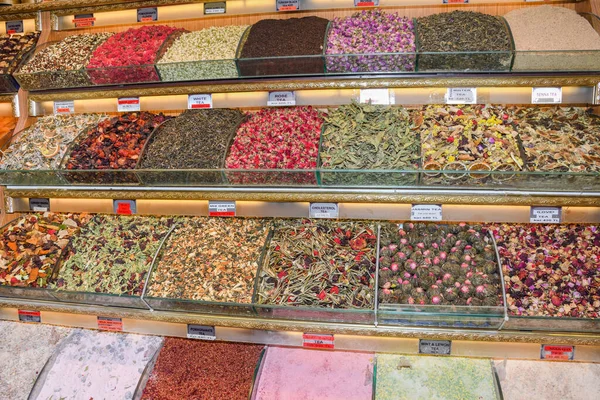 Egipski Bazar Bazar Przypraw Stambule Turcja Jest Jednym Największych Bazarów — Zdjęcie stockowe
