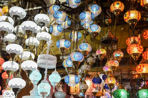 Türkische Lampen Zum Verkauf Grand Bazaar Istanbul Türkei — Stockfoto