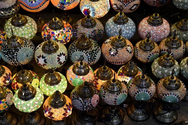 Turkiska Lampor Till Salu Grand Bazaar Istanbul Turkiet — Stockfoto