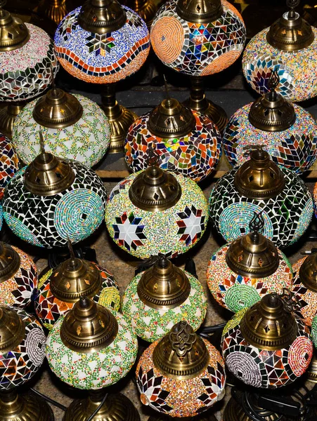 Turkiska Lampor Till Salu Grand Bazaar Istanbul Turkiet — Stockfoto