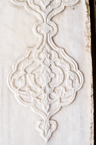 Portes Avec Incrustation Nacre Dans Mosquée Motif Floral Arabe Sans — Photo