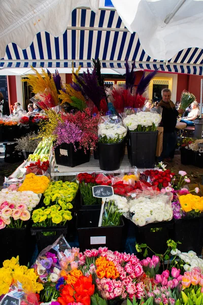 Fiori Mercato Dei Fiori Bouquet Disposizione Ideale Feste Come Festa — Foto Stock