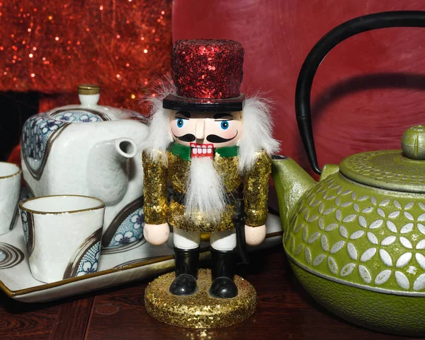 Navidad Tradicional Nutcrackers Navidad Figurita Ornamento Cascanueces Madera Imagen Las — Foto de Stock