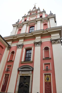 Eski kasaba binaları ve Varşova 'nın tarihi şehir merkezi