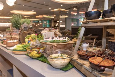 Yemek Büfesi Yemek Yemeği Partisi Paylaşım Konsepti, Paskalya brunch 'ı bir otelde ya da etkinlikte