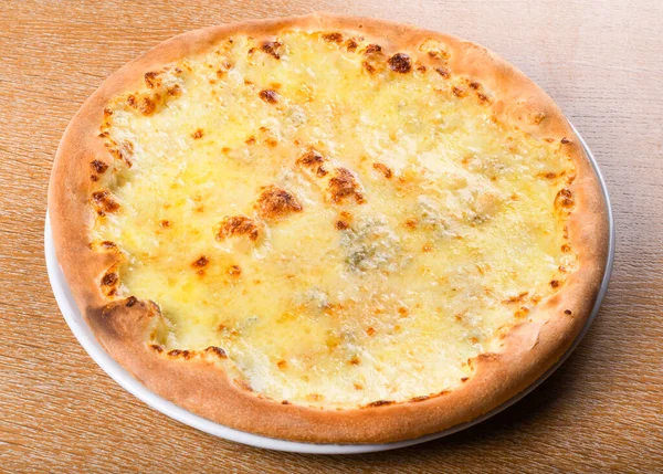 Quattro Formaggi Variety Italian Pizza Topped Combination Four Kinds Cheese — Stock Photo, Image