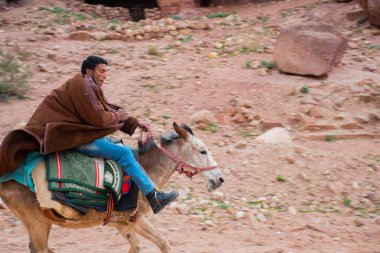 Amman, Ürdün, 17 Mart 2019: Hazine, Antik Petra, Ürdün.