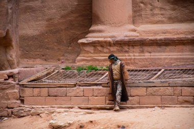 Amman, Ürdün, 17 Mart 2019: Hazine, Antik Petra, Ürdün.