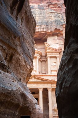 Amman, Ürdün, 17 Mart 2019: Hazine, Antik Petra, Ürdün.