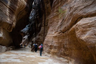 Amman, Ürdün, 17 Mart 2019: Hazine, Antik Petra, Ürdün.