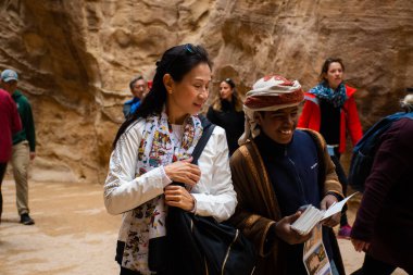 Amman, Ürdün, 17 Mart 2019: Hazine, Antik Petra, Ürdün.