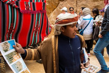 Amman, Ürdün, 17 Mart 2019: Hazine, Antik Petra, Ürdün.