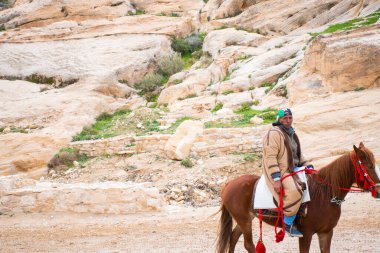 Amman, Ürdün, 17 Mart 2019: Hazine, Antik Petra, Ürdün.