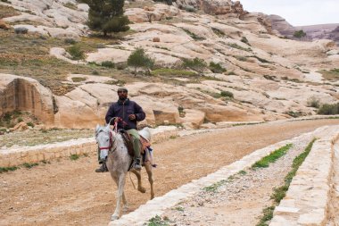 Amman, Ürdün, 17 Mart 2019: Hazine, Antik Petra, Ürdün.