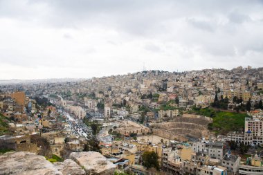 Amman, Ürdün, 17 Mart 2019: Amman Kalesi Ürdün 'ün başkenti Amman' ın merkezinde tarihi bir yerdir..