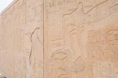 Kahire, Mısır, 24 Aralık 2018: Mısır 'daki Luxor Tapınağı, Karnak kompleks tapınağı