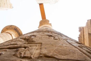 Kahire, Mısır, 24 Aralık 2018: Mısır 'daki Luxor Tapınağı, Karnak kompleks tapınağı