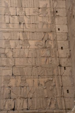 Kahire, Mısır, 24 Aralık 2018: Mısır 'daki Luxor Tapınağı, Karnak kompleks tapınağı