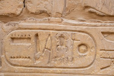 Kahire, Mısır, 24 Aralık 2018: Mısır 'daki Luxor Tapınağı, Karnak kompleks tapınağı