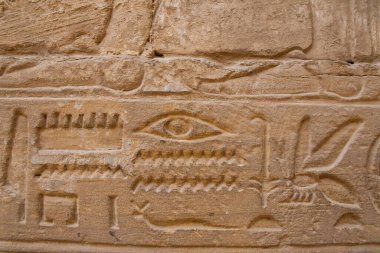 Kahire, Mısır, 24 Aralık 2018: Mısır 'daki Luxor Tapınağı, Karnak kompleks tapınağı