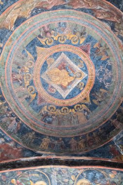 Caciulata, Romana, 09 Nisan 2019: Cozia Manastırı, Romanya 'nın en değerli ortaçağ sanat ve mimarisi eserlerinden biridir..