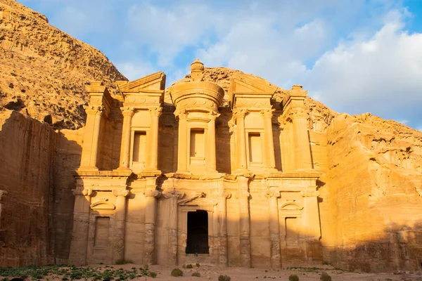 Amman Giordania Marzo 2019 Monastero Khazneh Tesoro Antica Città Petra — Foto Stock