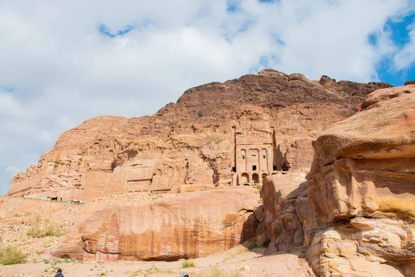 Amman Jordanien Mars 2019 Khazneh Statskassan Den Antika Staden Petra — Stockfoto