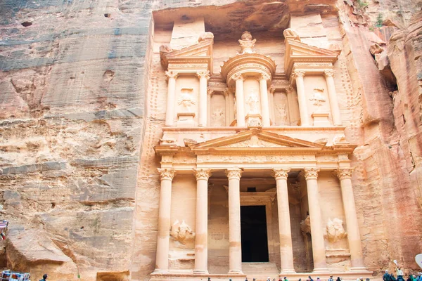 2017 Amman Jordan 17Th 2019 Khazneh Treasury Ancient City Petra — 스톡 사진