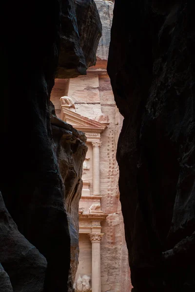 2017 Amman Jordan 17Th 2019 Khazneh Treasury Ancient City Petra — 스톡 사진