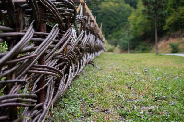 Weidenzaun Auf Dem Land — Stockfoto