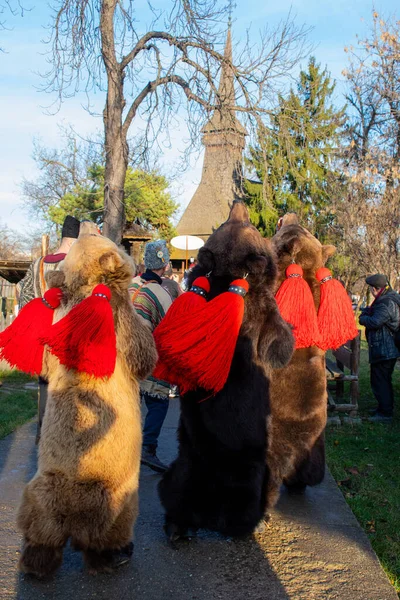 Bukurešť Rumunsko Prosince 2019 Vánoční Festival Balkáně Rumunští Tanečníci Herci — Stock fotografie