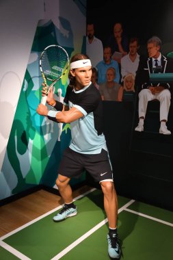 İstanbul, Türkiye, 20.12.2019: İstanbul, Türkiye 'de Madam Tussaud. Balmumu heykeller, çok gerçekçi ünlüler, müzisyenler, aktörler, insanlar