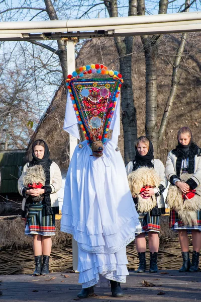 Бухарест Румыния Декабря 2019 Года Рождественский Фестиваль Традиций Балканах Румынские — стоковое фото