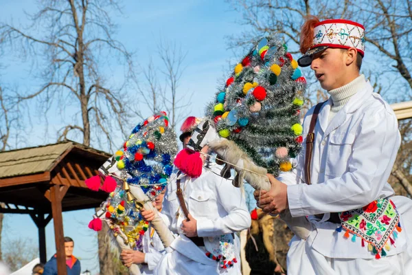 Bucarest Rumania Diciembre 2019 Fiesta Tradición Navideña Los Balcanes Bailarines —  Fotos de Stock