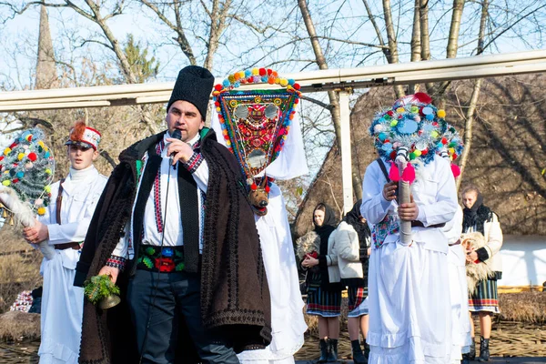 Bucareste Romênia Dezembro 2019 Festival Tradição Natalina Nos Balcãs Dançarinos — Fotografia de Stock