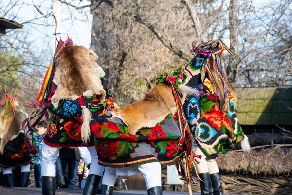 Bucharest Romania Desember 2019 Festival Tradisi Natal Balkan Penari Dan — Stok Foto