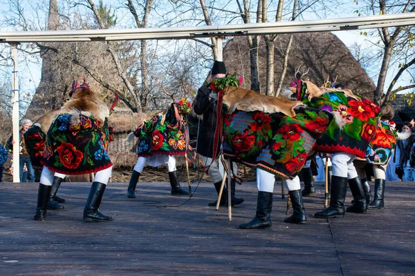 Бухарест Румыния Декабря 2019 Года Рождественский Фестиваль Традиций Балканах Румынские — стоковое фото