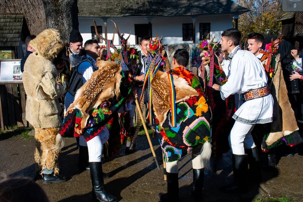 Бухарест Румыния Декабря 2019 Года Рождественский Фестиваль Традиций Балканах Румынские — стоковое фото