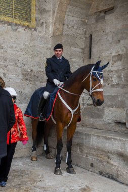 İstanbul, Türkiye, 20.12.2019: Topkapı Sarayı veya Seraglio, İstanbul 'un Fatih ilçesine bağlı büyük bir müzedir..