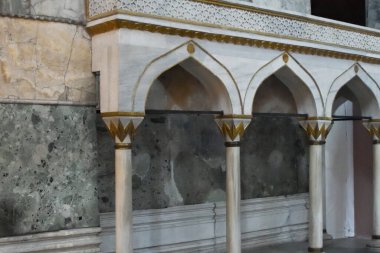 İstanbul, Türkiye, 201.22019: Aya Sofya (eski adıyla Ayasofya), imparatorun imparatorluğunun zenginliği ve teknik becerisi ile ilgili olarak dünyaya yaptığı kasıntılı açıklamaydı..