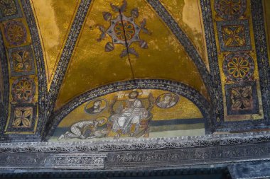 İstanbul, Türkiye, 201.22019: Aya Sofya (eski adıyla Ayasofya), imparatorun imparatorluğunun zenginliği ve teknik becerisi ile ilgili olarak dünyaya yaptığı kasıntılı açıklamaydı..