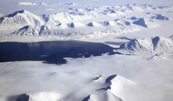 Svalbard Paysage Arctique Aérien — Photo