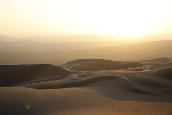 Sunset Ica Desert Close Huacachina Oasis Ica Peru — Stock Photo, Image
