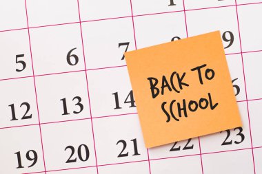 Calendar\ eğitim kavramı geri mektubuna okul için