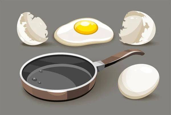 Набір для здорового сніданку з олією — стоковий вектор